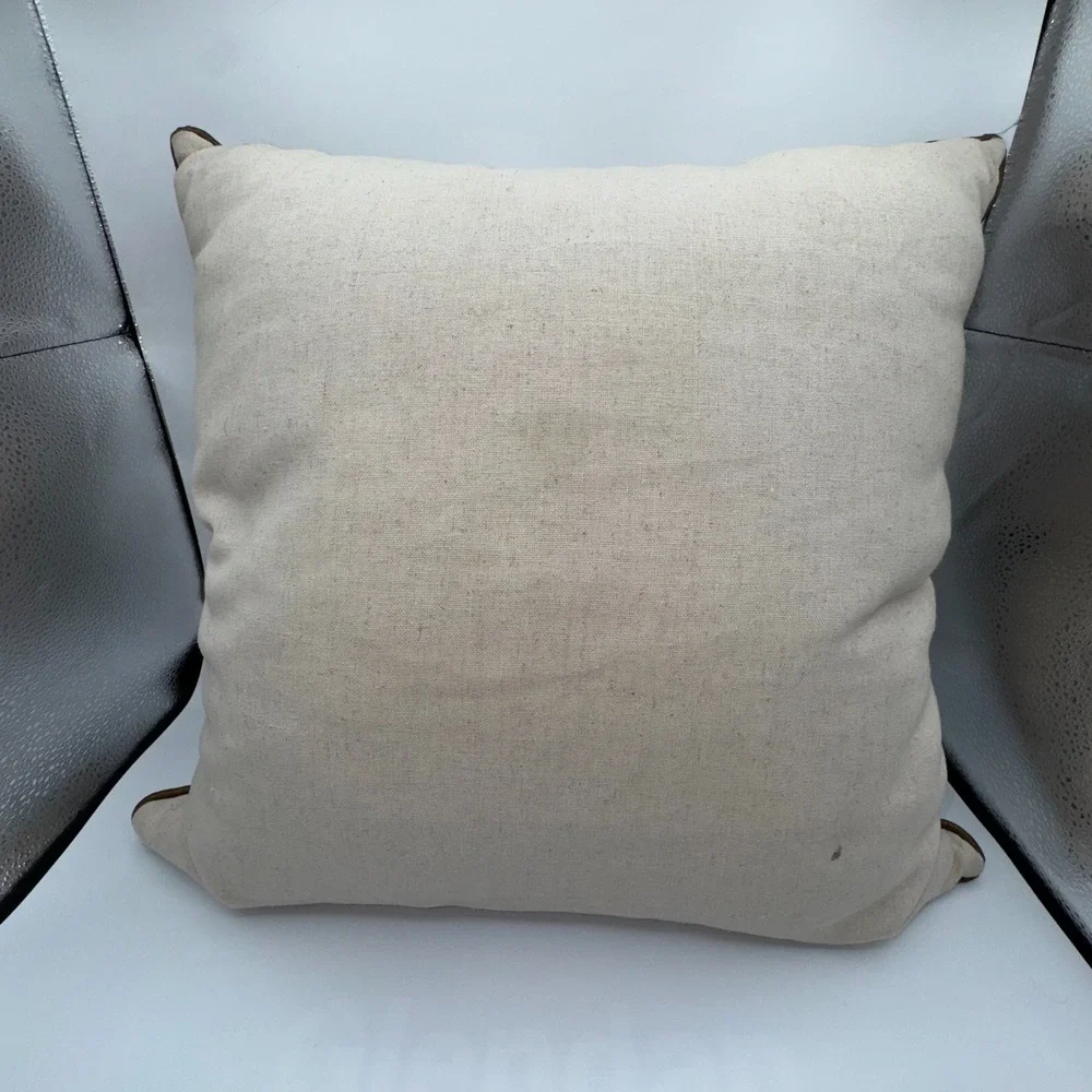 Pier 1 Imports 15x15 Luxury Throw Pillow Embroidered Rainbow‎ Butterfly Decor